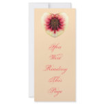 Valentine Peach Bookmark Template rack cards