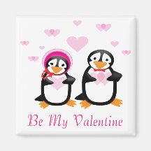 Valentine Penguins Magnet