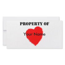 Valentine Property Of Picture Card