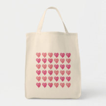 Valentine Quilt of Hearts Canvas Bags