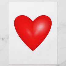 Valentine Red Heart Custom Flyer