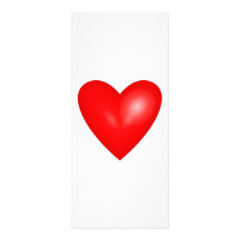 Valentine Red Heart Custom Rack Card