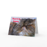 Valentine Romantic Calico Persian Kitty Card