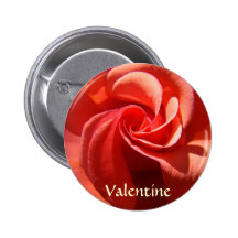 Valentine Rose Button gift Orange Rose Spiral Gift