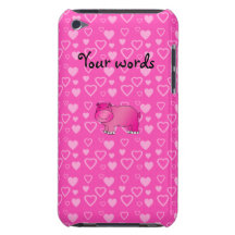 Valentine rose mignon de coeurs d'hippopotame coque iPod touch 