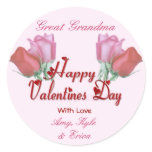 Valentine Roses - Great Grandma Sticker
