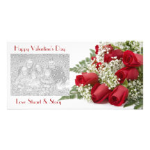 Valentine Roses Photo Card
