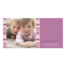Valentine Stripes :: Valentine's Day Photocard Photo Cards