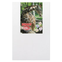 Valentine Sweetest Day Giraffe Personalized Stationery