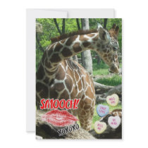 Valentine Sweetest Day Giraffee Personalized Announcement