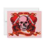 Valentine Tattoo Skull Hearts invitations