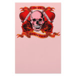 Valentine Tattoo Skull Hearts stationery