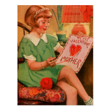 Valentine to Mother Post Card