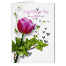 valentine tulip for girlfriend card