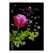 valentine tulip for wife greeting cards