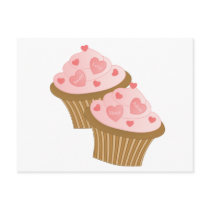 Valentine Two Cakes Postcard