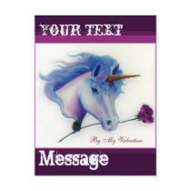 Valentine Unicorn Postcards