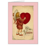 Valentine vintage carte de vœux