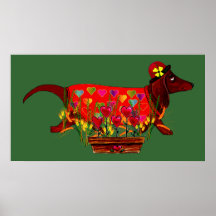 Valentine Weiner Dog Poster