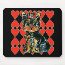 Valentine Yorkie Poo Mousepads