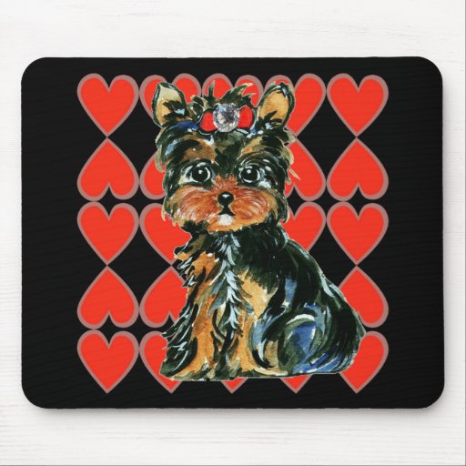 Valentine Yorkie Poo Tapis De Souris