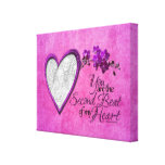 Valentines - 2nd Beat of My Heart - ADD YOUR PHOTO Gallery Wrapped Canvas