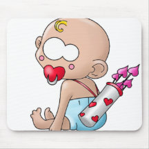 Valentine's baby mouse mat