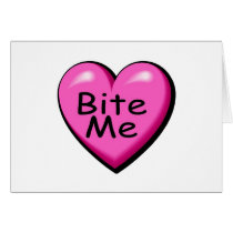 Valentines Bite Me Heart Card