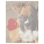 Valentine's Boxer puppy letterhead