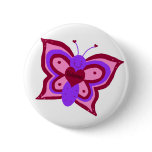 Valentines butterfly button