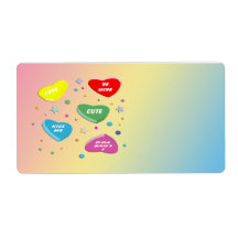 Valentine's Candy Hearts Shipping Label