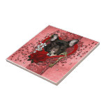 Valentines - clé à mon coeur - bouledogue français carreaux en céramique