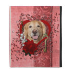 Valentines - clé à mon coeur - golden retriever - coques iPad folio