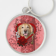 Valentines - clé à mon coeur - golden retriever - porte-clé