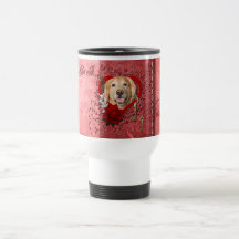 Valentines - clé à mon coeur - golden retriever - mug