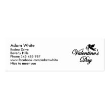 Valentine's day angel business card