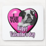 Valentines Day Boston Terrier Mouse Pads