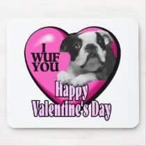 Valentines Day Boston Terrier Mouse Pads
