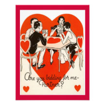 Valentine's Day Bridge Game Personalized Invitation
