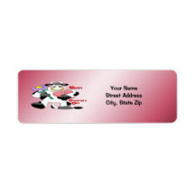 Valentine's Day Bull Return Address Label
