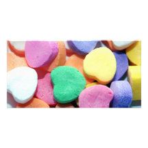Valentines Day Candy Hearts Personalized Photo Card