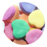 Valentines Day Candy Hearts Round Sticker