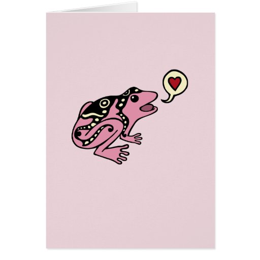 Valentine's Day Card: Pink Frog