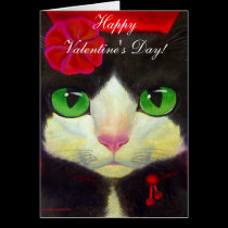 VALENTINE'S DAY CARD - TUXEDO CAT cards