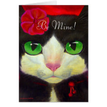 VALENTINE'S DAY CARD - TUXEDO CAT - Customized