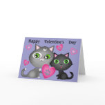 Valentine's Day Cats Greeting Card