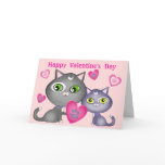 Valentine's Day Cats Greeting Card