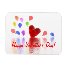 Valentines Day Celebration Rectangle Magnets