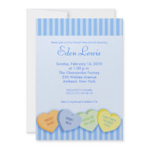 Valentines Day Conversation Heart Baby Shower Personalized Invites