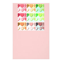 Valentine's Day Cookie Hearts Stationery